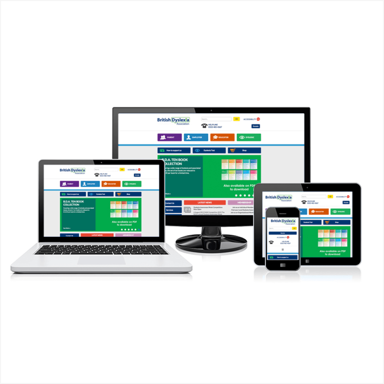 British Dyslexia website on macbook