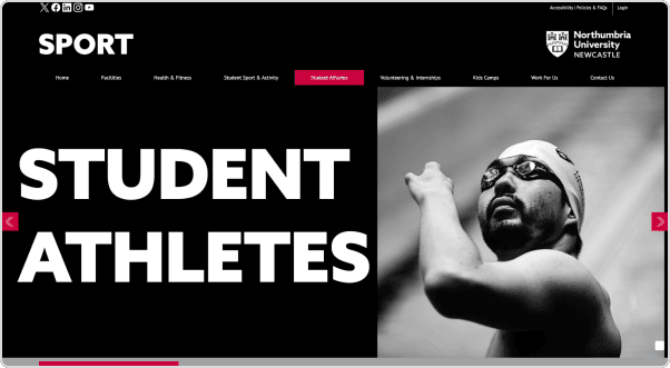 Northumbria Sport Website 3