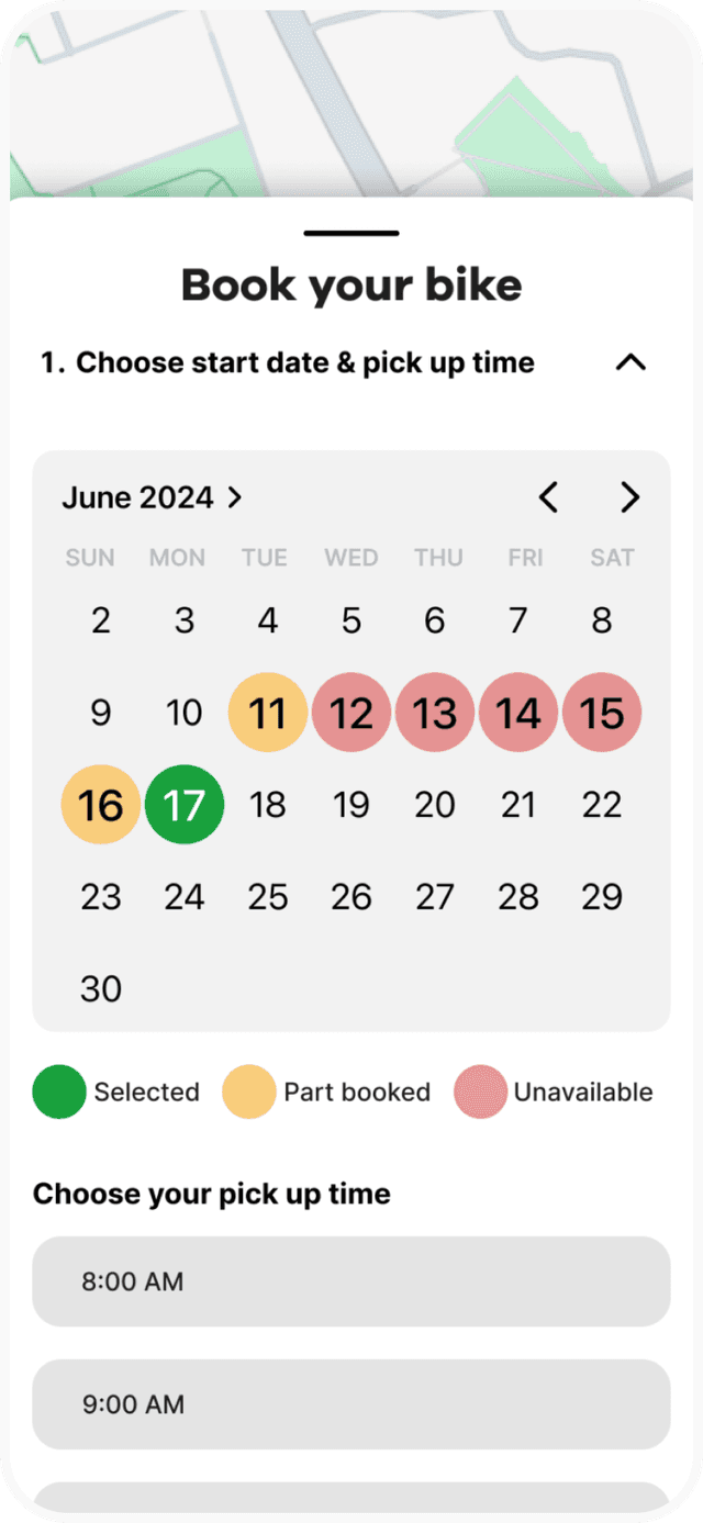 Our Bike Date Selection