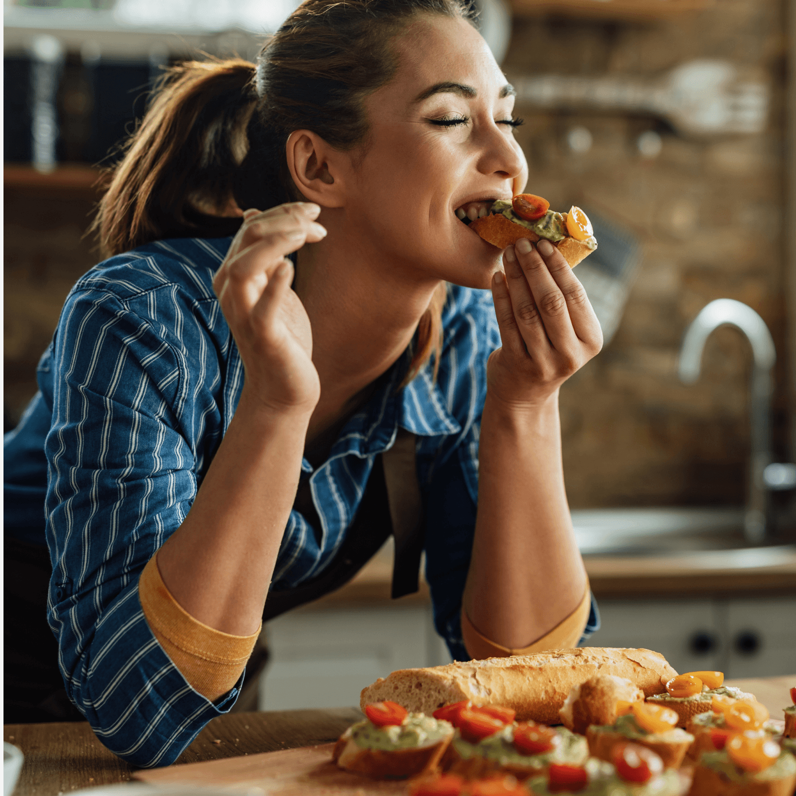 Person Eating a meal