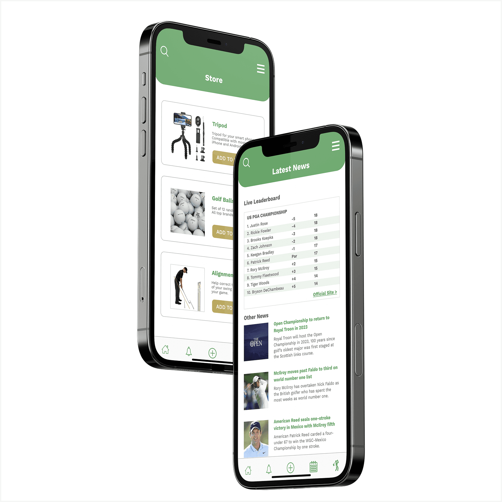 Swing club score page