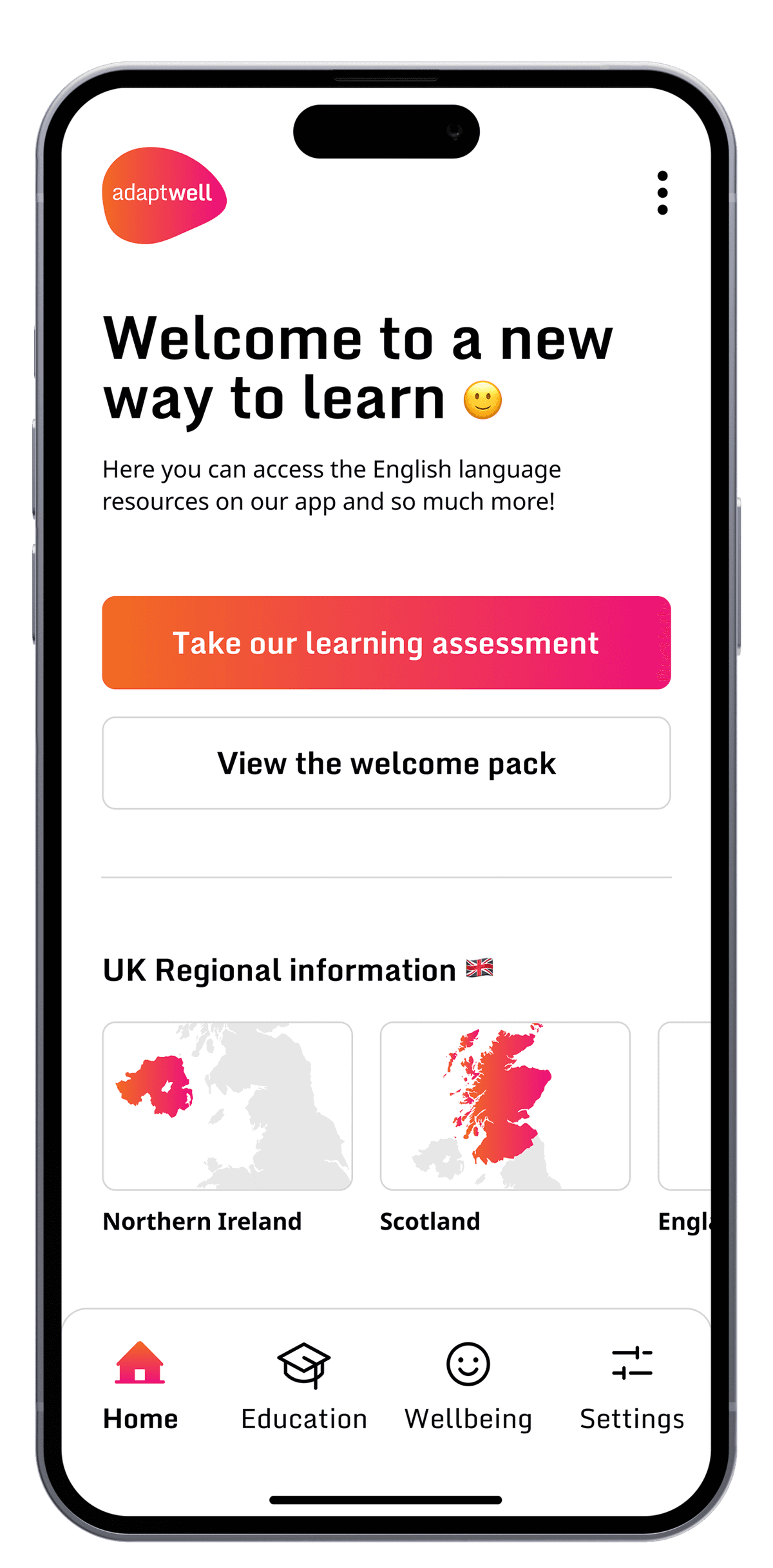 AdaptWell App on iPhone