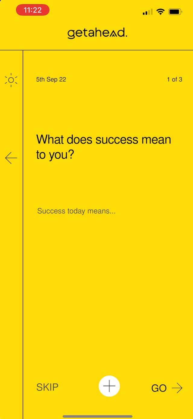 Getahead Mindset app interface 2