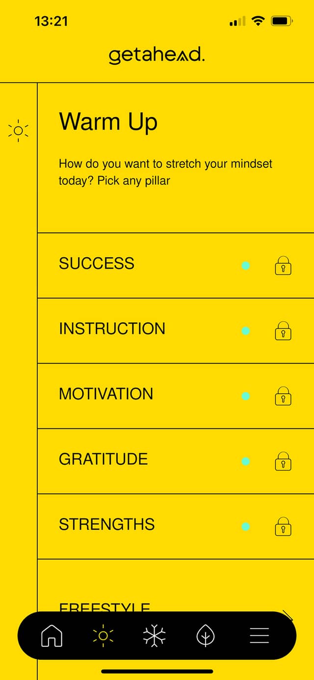 Getahead app screen 3