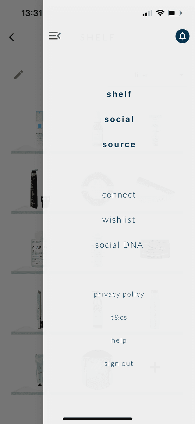 Skin app menu
