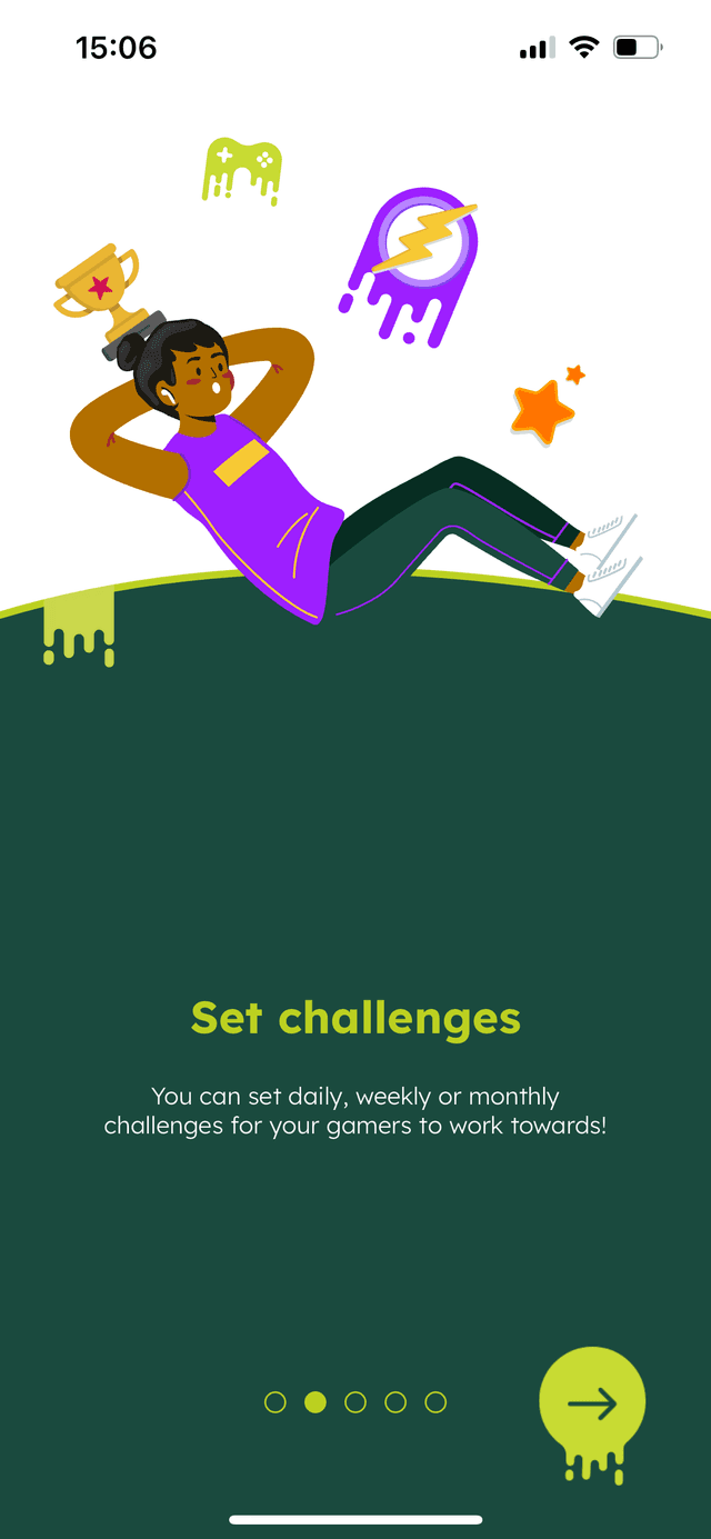 Sweaty Gamer Set Challenges App Page