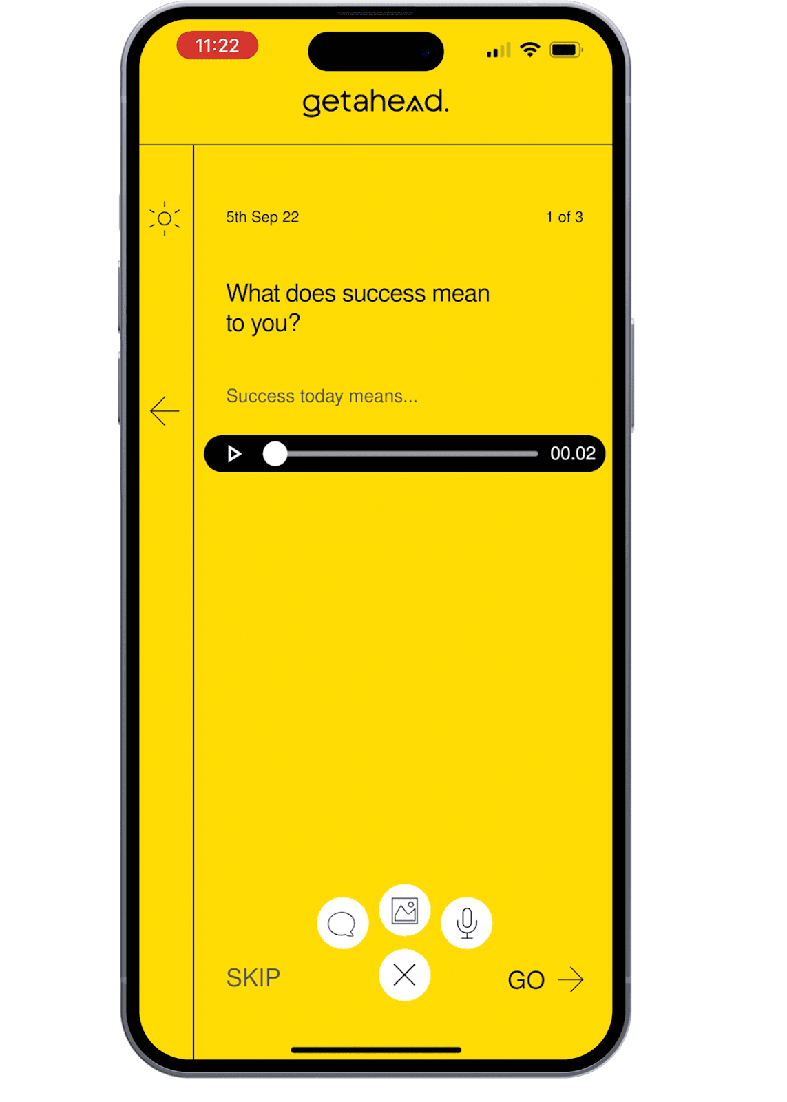 Getahead Mindset App voice note feature