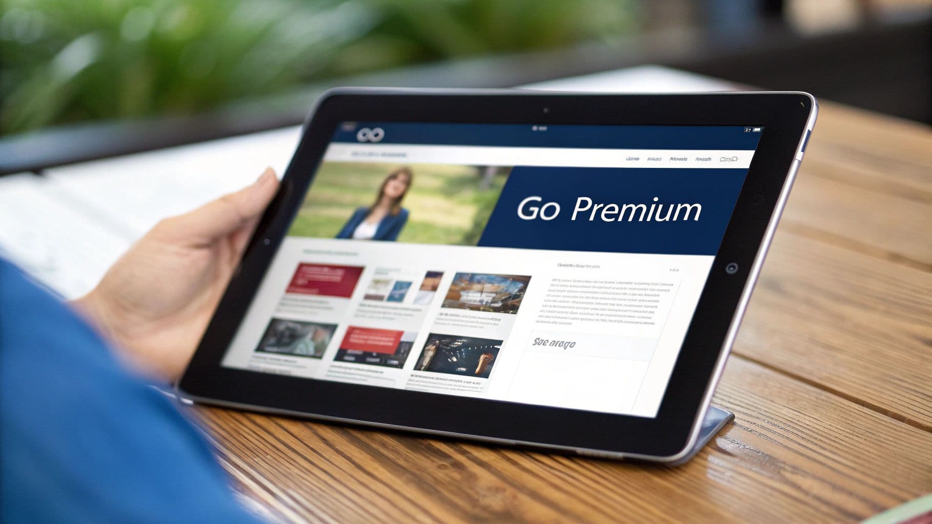 An ipad showing digital content monetisation