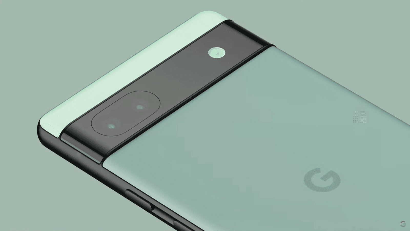 Google Pixel phone in green