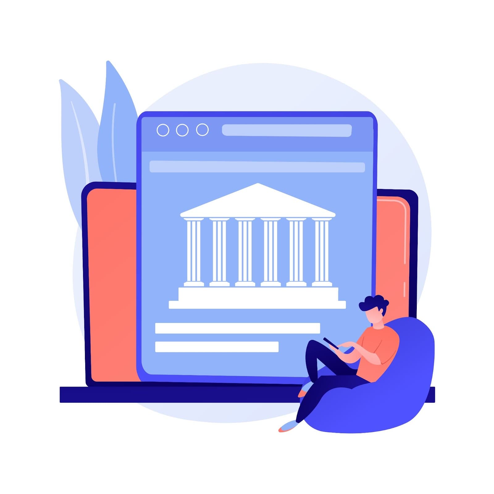 Cartoon bank icon